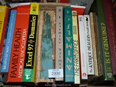 A box of books to include; 'The Antique Dealer's Pocket book', 'Beswick Animals',