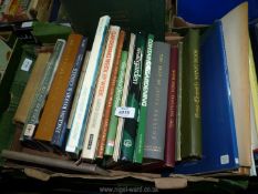 A box of books to include; Gardening, 'Cobbett's Country Book', 'The Best of James Herriot',