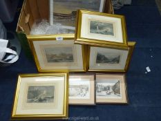 A small quantity of Prints and etchings to include J.C.