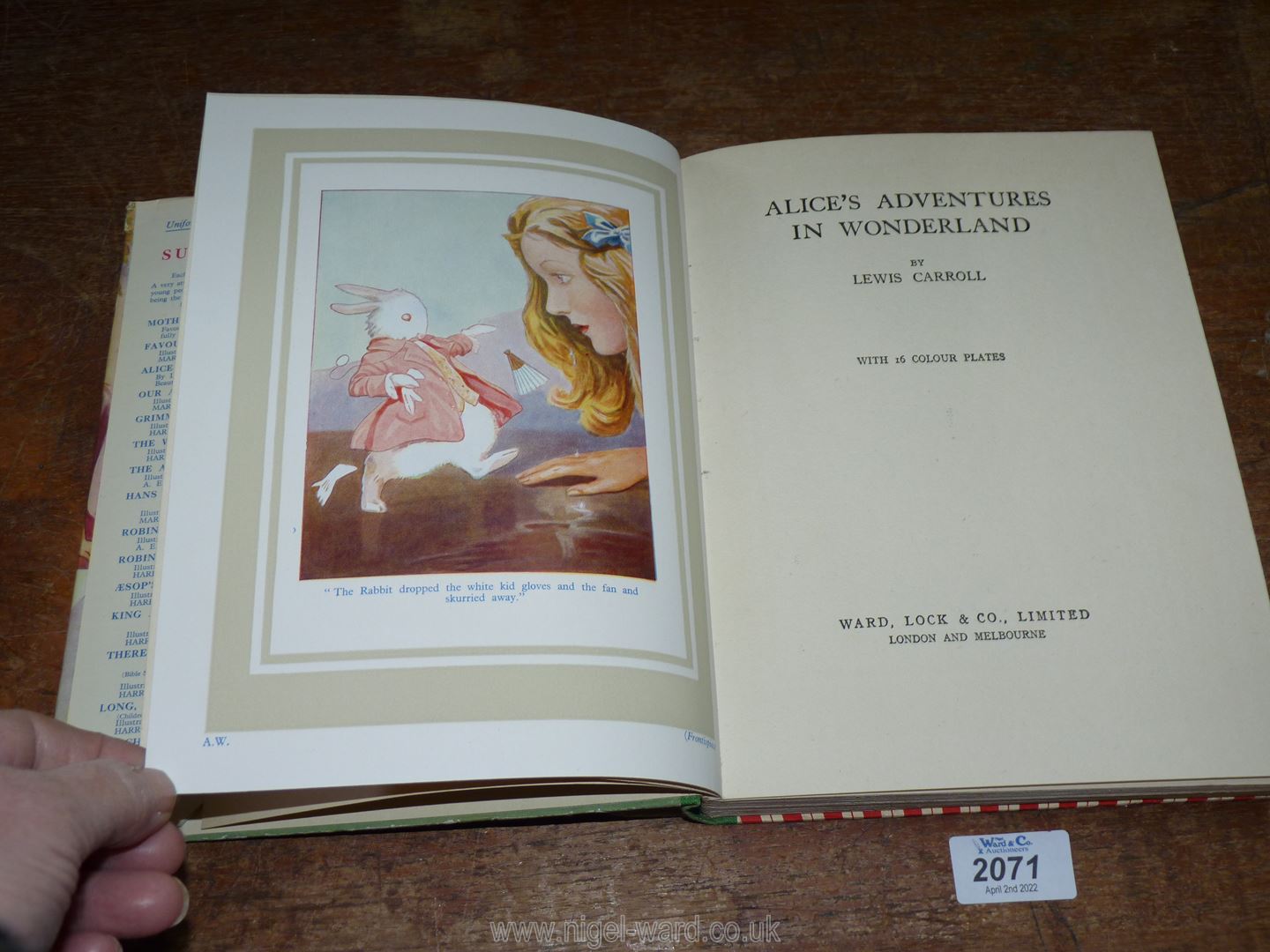 A Sunshine Series 'Alice's Adventures in Wonderland', with 16 colour plates, printed by Ward, - Image 2 of 2