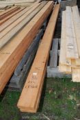 Two lengths of Cedar wood 6'' x 2'' x 142''