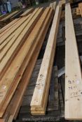 Three lengths of softwood 4 1/2'' x 2'' and 6'' x 1 1/2'' x 189'' long