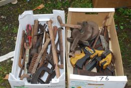 Two trays of tools.