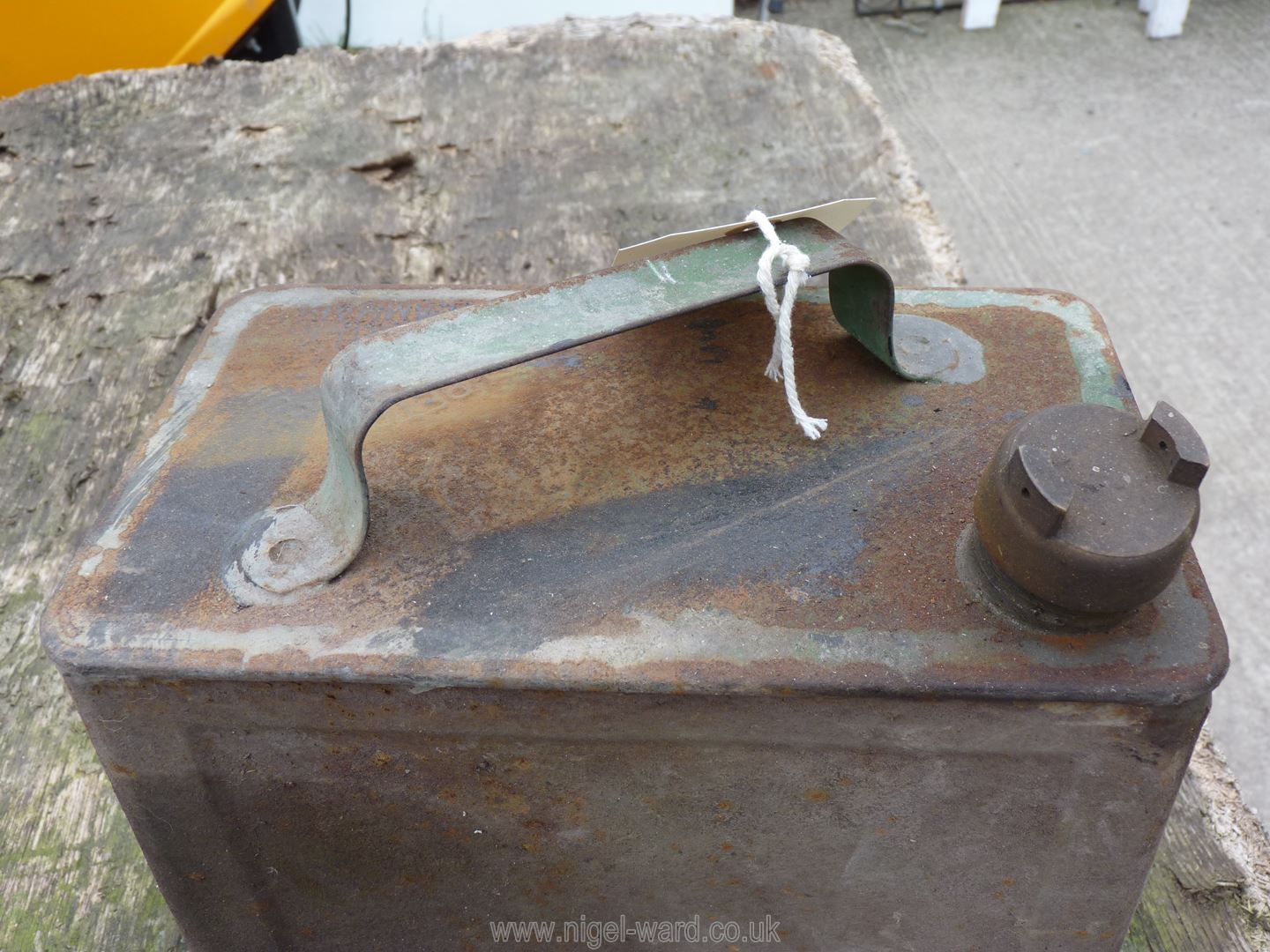 A fuel can, oil can, grease gun and drill bits. - Image 9 of 13