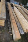 Four lengths of softwood timber 6'' x 2 1/2'' up to 189'' long.