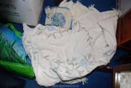 A bag of linen, Candlewick, lace edged etc.