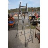 A 5 rung aluminium step ladder.