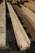 14 lengths of softwood timber 4'' x 1'' x 140''.