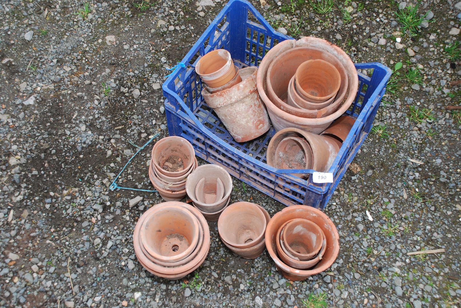 A mixed quantity of old Terracotta pots a/f.