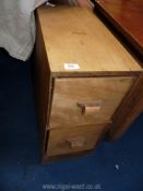 A ply board tool cabinet 10 3/4" W x 20 1/2" D x 24" H.