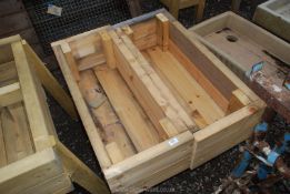 Two wooden planters/window boxes, 37'' x 15''.