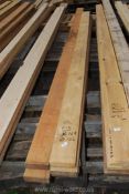 Five lengths of softwood timber 6'' x 2'' and up to 163'' long.