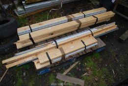 4 x miscellaneous pieces of wood 80" long x 5" wide - boards etc.