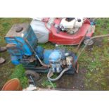 A diesel powered water Pump, (engine turns), Sykes engine services, (no starting handle).