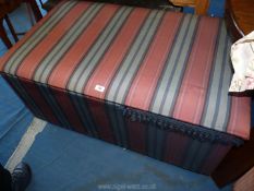 A large padded blanket box a/f. 25" deep x 43" wide x 20" high.