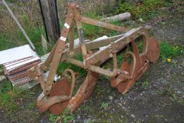 A Ferguson 2 furrow plough, (plough boards in fair condition).