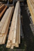22 lengths of softwood timbers 3'' x 3/4'' and 4'' x 3/4'' x 178'' long