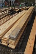 14 lengths of Cedar wood 8'' x 1 3/4'' up to 190'' long.