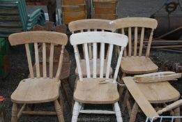 Six kitchen chairs (two of which are damaged)