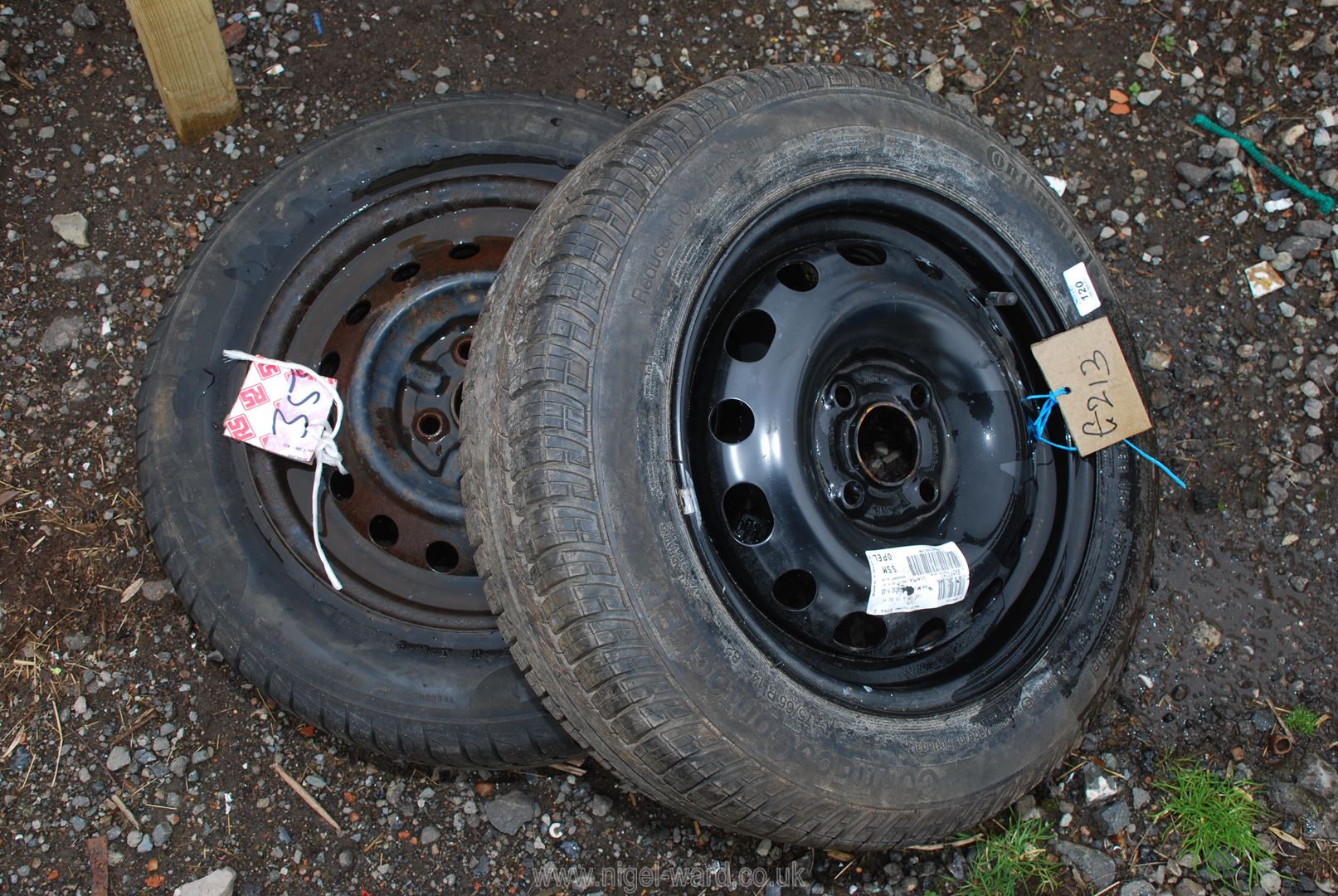 Two tyres and rims 175/65R14.
