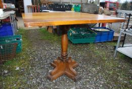 A Teddington medium oak table, 36'' square.