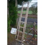 A wooden step ladder.