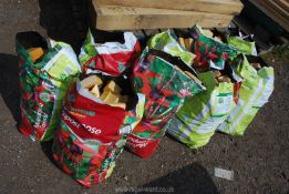 Nine bags of softwood blocks