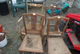 Four chairs for restoration.
