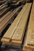 Ten lengths of softwood timber 8'' x 1 3/4'' x 142''.