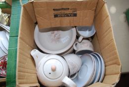 A quantity of Denby china, teapots,