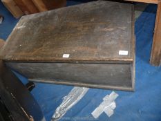 A wooden tool chest 38" W.