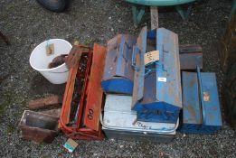 A quantity of toolboxes,