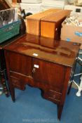 A dark-wood pot cupboard, 23 1/2" W.