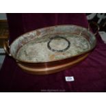 A Copper tray/planter, 19'' x 12'' x 9 1/2''.