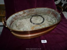 A Copper tray/planter, 19'' x 12'' x 9 1/2''.