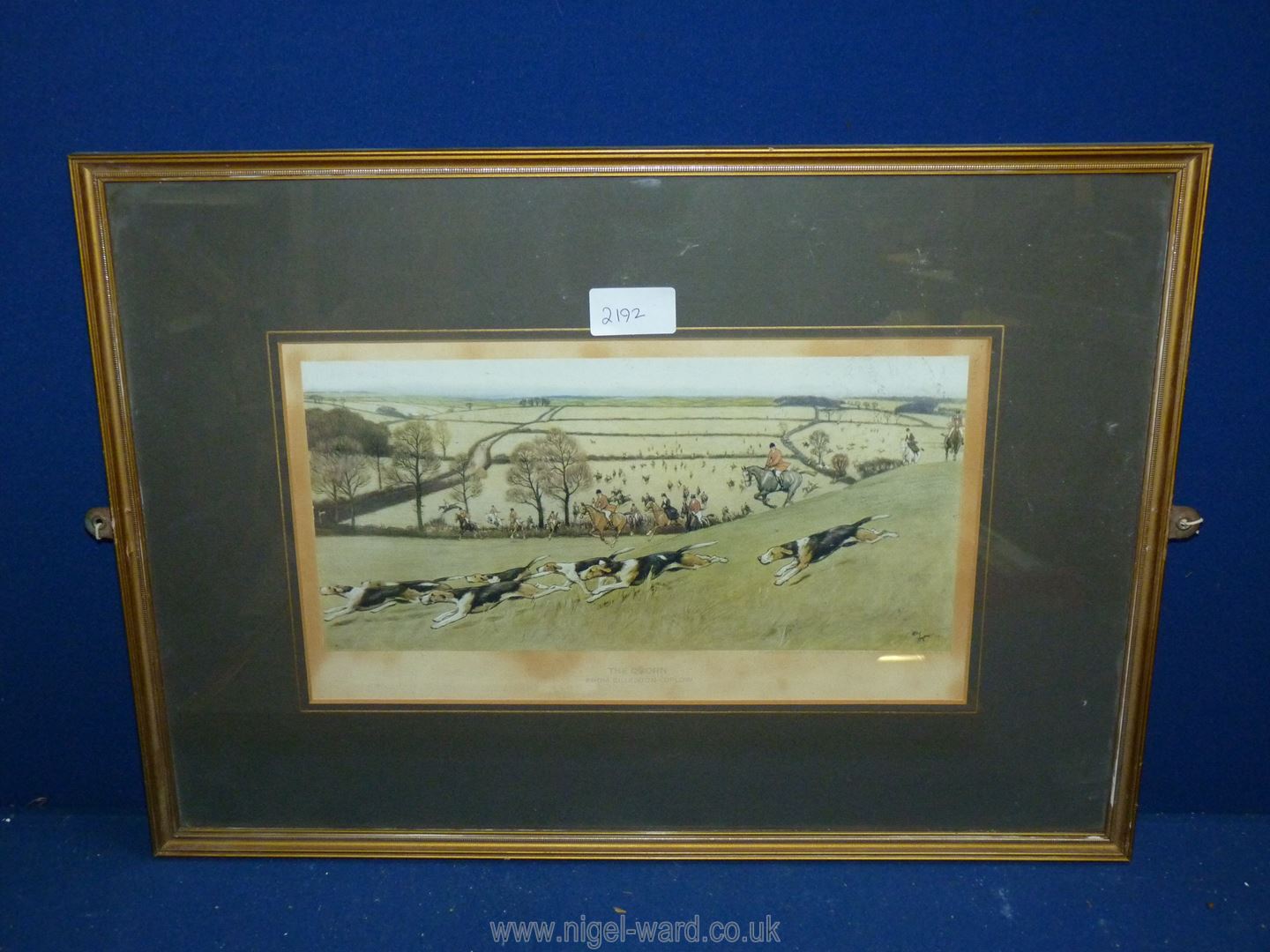 A pair of framed and mounted hunting Prints 'The Quorn from Billesdon Coplow' and 'The Pytchley - Image 10 of 17