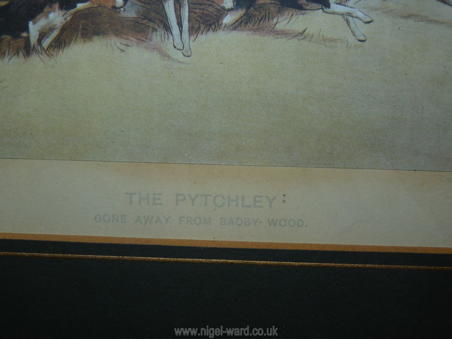 A pair of framed and mounted hunting Prints 'The Quorn from Billesdon Coplow' and 'The Pytchley - Image 4 of 17