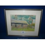 A framed Watercolour 'Abandoned', signed L.B., labelled verso Lorna Bolingbroke.