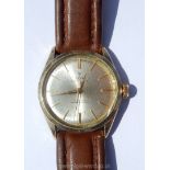 A yellow metal cased "Tudor Oysterthin 21 Rubies Shock Resisting" gentleman's wristwatch the