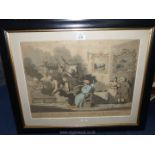 A framed and mounted coloured etching 'The Hypochondriac' by T.Rowlandson.