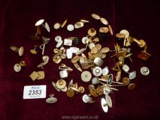 A quantity of gents cufflinks, some rolled gold, Stratton tie pin, etc.