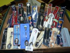 A large quantity of Souvenir spoons, some cased.