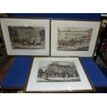A pair of framed Coaching Prints entitled 'The Birmingham Tally-Ho Coaches passing The Crown at