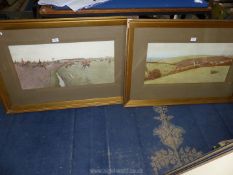 Two large Cecil Aldin hunting Prints, signed by the artist in pencil in the margin, 39'' x 26 1/4''.