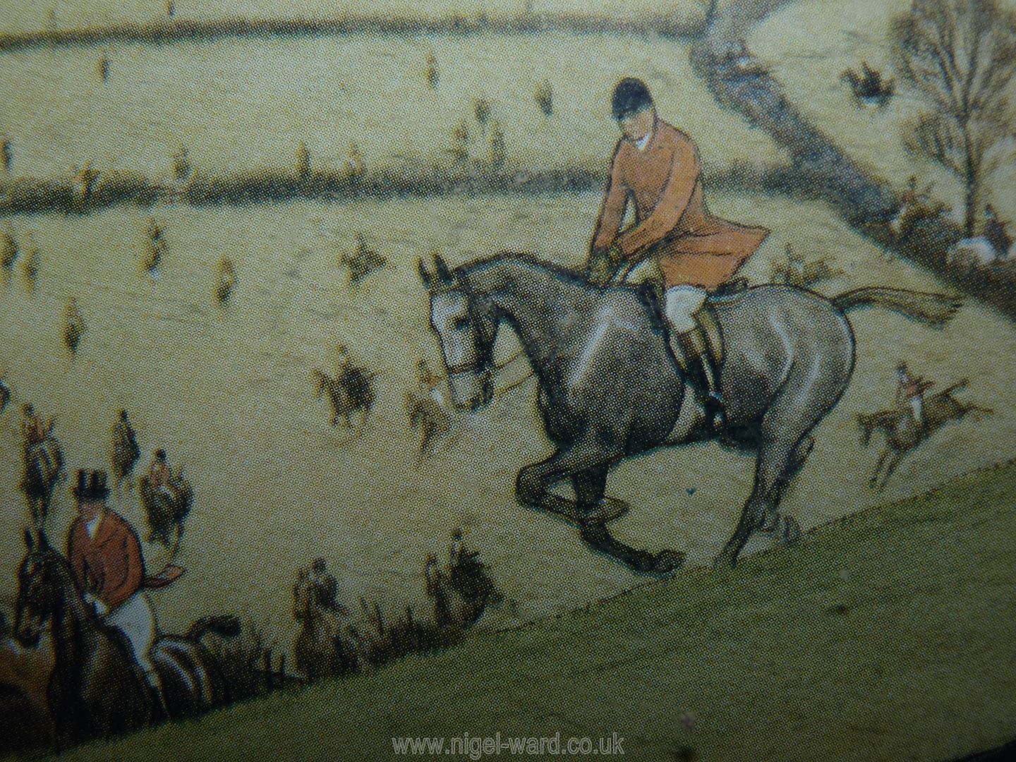 A pair of framed and mounted hunting Prints 'The Quorn from Billesdon Coplow' and 'The Pytchley - Image 15 of 17