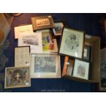 A quantity of Prints to include Brasenose College and Radcliffe Library, Westminster Abbey,