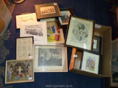 A quantity of Prints to include Brasenose College and Radcliffe Library, Westminster Abbey,