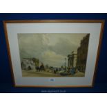 A framed and mounted Print 'Hyde Park Corner', no visible signature, 22 1/2"x 17 3/4".