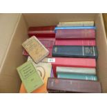 A box of books including Buck & Hickman Ltd.