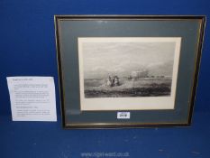 A Proof Etching, after David Cox (1783-1859) 'The Hayfields',